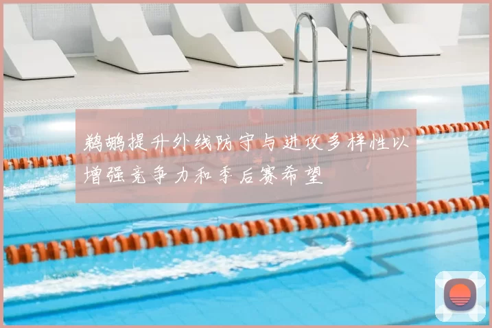 鹈鹕提升外线防守与进攻多样性以增强竞争力和季后赛希望